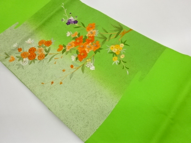 花々模様刺繍名古屋帯